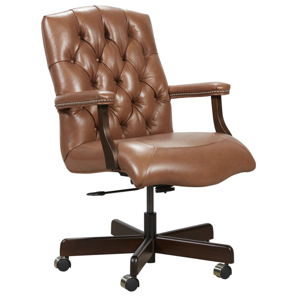 Fairfield Chair Stanford Office Swivel Genuine Leather Executive Chair